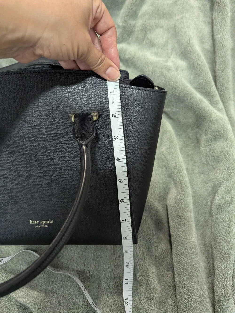 kate spade Black Leather Shoulder Bag with Gold-Tone Hardware